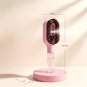 Brosse à cheveux multifonctionnelle 2-en-1 avec pulvérisation d'huile essentielle liquide, atomisation à un clic pour des cheveux volumineux et soignés, idéale pour le dessus de la tête - Product Image 4