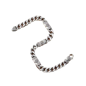 Nueva Pulsera de Diamantes Cuadrados, Nueva Pulsera Cubana Punk de Personalidad Atmosférica, Regalo para <span class=keywords><strong>Novio</strong></span> - Product Image 5