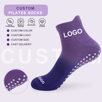 Chaussettes de Pilates antidérapantes respirantes personnalisées pour la barre et le yoga