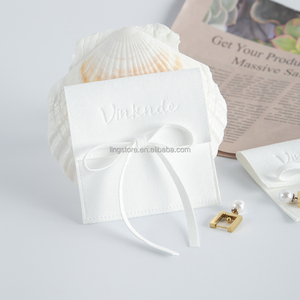 8*8 CM <b>White</b> Luxury New Customized Beautiful Package Bags <b>Envelope</b> Microfiber Jewelry Pouch With Rope for Girls Women - Product Image 4
