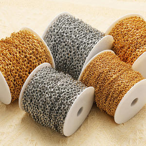 Cadenas de Acero Inoxidable <span class=keywords><strong>Lovestory</strong></span> E373, las Más Vendidas, con Diseño de Flores en Ángulo, para la Fabricación de Collares y Pulseras al por Mayor - Product Image 3