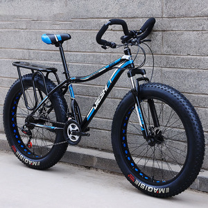 <span class=keywords><strong>Bicicleta</strong></span> de Montaña de <span class=keywords><strong>26</strong></span> Pulgadas con Neumáticos Gruesos 4.0, Frenos de <span class=keywords><strong>Disco</strong></span> y Portaequipajes Trasero, <span class=keywords><strong>Bicicleta</strong></span> Todoterreno para Nieve, Montaña y Desplazamientos Diarios - Product Image 1