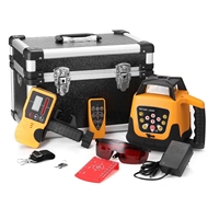 Niveau laser rotatif automatique de construction de précision à ligne rouge, auto-nivelant, faisceau rouge 500m, trépied et mire en alliage d'aluminium en option