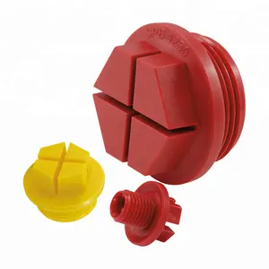 Hexágono rosca proteção pvc final plug plástico parada plug