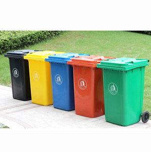 Contenedor de Basura Industrial de Alta Calidad de 75L 120L 240L 360L, Color Beige, Ecológico, de Plástico, con Ruedas para Uso en Interiores/Exteriores - Product Image 4