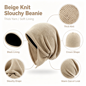 Chapeau d'hiver unisexe en tissu épais avec doublure polaire chaude, coupe-vent, design crâne, cache-cou, <span class=keywords><strong>écharpe</strong></span> noire ajustable en jacquard - Product Image 2