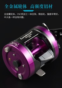 Lurekiller 30R <span class=keywords><strong>Moulinet</strong></span> de pêche en eau douce et salée entièrement métallique pour <span class=keywords><strong>jigging</strong></span> lent, spinning et pêche en bateau, force de freinage 12 kg, rapport de transmission 5.1:1, 7 roulements - Product Image 5