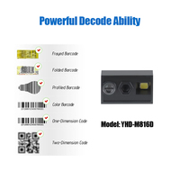 Módulo de Escáner de Código de Barras Integrado Mini YHD-M816D 2D CMOS con Escaneo de Múltiples Interfaces TTL/RS232/USB y Detección Automática