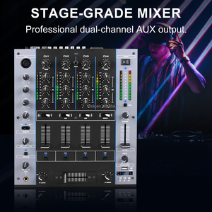 Controlador de DJ Profesional Clavax <span class=keywords><strong>MC4000</strong></span>, Metálico y Compacto, de 4 Canales, para Clubes, Discotecas, Audio en Casa, Mezclador de Potencia, Consola, Altavoces - Product Image 2