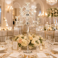 K-1028 Magnifique chandelier de mariage à 17 ou 9 bras, décoration d'intérieur, candélabre en cristal, centre de table de mariage