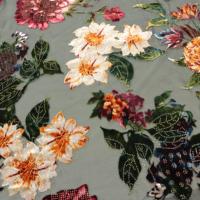 Tissu en dentelle brodée avec des pierres sur du velours de haute couture 2023, de qualité supérieure, pour robe de mariée