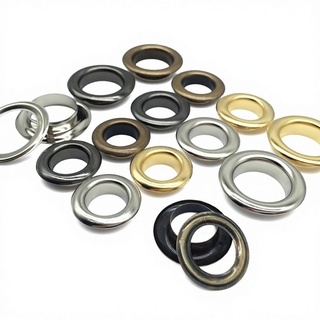 Stainless Steel Eyelets Grommets Hollow Rivets--proof Rounded Edges Metal Bags Clothing Decoration Ventilation Holes