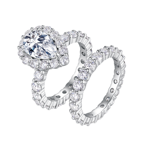 Bague de fiançailles et de mariage personnalisée en argent sterling 925 plaqué or avec moissanite sertie à griffes, style bohème, cadeau d'anniversaire - Product Image 1