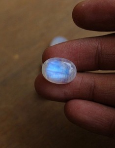 Cabochon ovale en pierre de lune arc-en-ciel naturelle de haute qualité |   Pierre précieuse à dos plat, pierre de fabrication de bijoux de qualité supérieure, taille personnalisée - Product Image 4