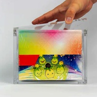 Étui de présentation en acrylique transparent magnétique résistant aux UV personnalisé fait à la main par Yageli, mini boîte en étain Pokemoned, 8 boîtes en étain, étui de vente au détail avec couvercle