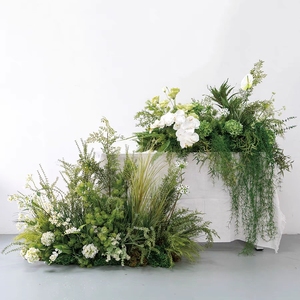 Decorazioni Floreali per Matrimoni, Tappeto Verde Artificiale per Esterni, Fiori per Corridoio, Centrotavola Bianchi, Composizioni Floreali - Product Image 4