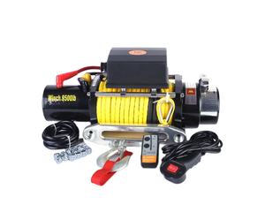 Usine directe compacte 9500lbs <span class=keywords><strong>12V</strong></span> treuil de voiture à corde synthétique 4x4 hors route treuil électrique palan - Product Image 3