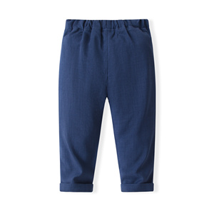Catpapa – Ensemble 4 pièces pour garçons : Chemise à carreaux, <span class=keywords><strong>gilet</strong></span> bleu foncé, pantalon et nœud papillon – Tenue de mariage pour enfant - Product Image 6