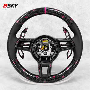 Volant en cuir et fibre de carbone forgée de haute qualité, vente directe d'usine, pour Porsche 718 911 992 986 991 997 - Product Image 1