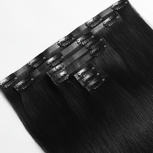 Tóc nối <span class=keywords><strong>clip</strong></span> liền mạch PU bán buôn, tóc người thật, tóc nối mảnh, tóc Việt Nam tự nhiên, giữ nguyên lớp biểu bì, màu 1B 1 #   1A Màu đen - Product Image 2