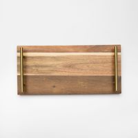 Assiettes en bois d'acacia personnalisées en gros, design mignon, forme rectangulaire, écologiques, pour fêtes, plateau à nourriture et fruits