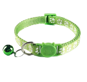 Collier de chat élégant en polyester avec cloche réfléchissante Design <span class=keywords><strong>unique</strong></span> Breakaway Motif solide Accessoire élégant pour chats et chiens - Product Image 2