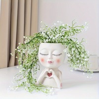 Décoration intérieure Figure Sculpture Vase à fleurs en résine Ornements de jardin Accessoires pour la maison Pots de fleurs Fournitures de jardin Cadeaux artisanaux en résine