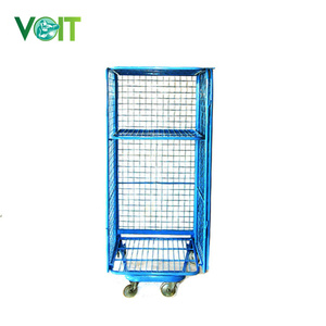 Gấp lưu trữ kim loại dây thép cuộn lồng <span class=keywords><strong>Pallet</strong></span> cho giao thông vận tải - Product Image 5