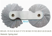 Rayon modèle R jauge R1-6.5 7-14.5 15-25 rayon gage plaque filet jauge Outils De Mesure