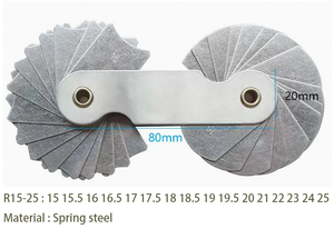 त्रिज्या टेम्पलेट आर गेज R1-6.5 7-14.5 15-25 त्रिज्या पण प्लेट पट्टिका गेज उपकरणों को मापने - Product Image 4