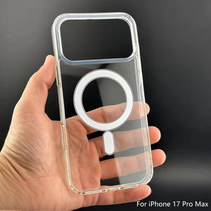 Coque antichoc transparente magnétique en TPU+PC pour <span class=keywords><strong>iPhone</strong></span> 17/16/15/14/13/12/11 avec support de téléphone - Product Image 2