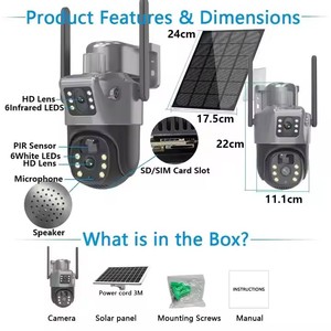 V380 Pro 4MP wifi không dây 4G ngoài trời không thấm nước Ống kính kép PTZ tự động theo dõi An ninh CCTV Camera năng lượng mặt trời phiên bản Đông Nam Á - Product Image 6