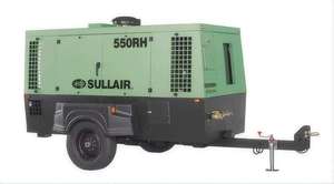 <span class=keywords><strong>Compresseur</strong></span> d'air portable à vis diesel refroidi par air <span class=keywords><strong>Sullair</strong></span> 550RH avec moteur Cummins et roues pour la construction minière et le forage - Product Image 3