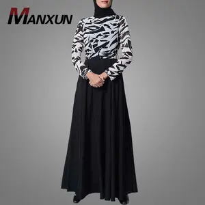 New Trendy Printed Everyday Abaya Dress Muslimah Women Dubai Abaya Islamic Clothing