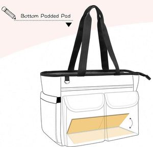 Sac fourre-tout pour femme, sac à main pour ordinateur portable, sac d'école pour professeur, sac fourre-tout pour professeur avec base renforcée, fabriqué en usine BSCI - Product Image 3
