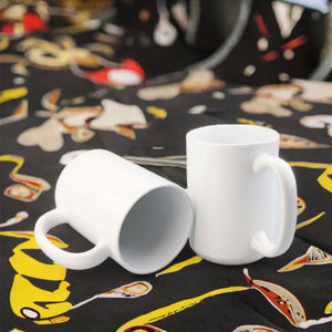 Taza de Café de Cerámica Blanca Personalizable al por Mayor, 15 oz, para Sublimación, Moderna, Ecológica, con Diseño Creativo y Bonito para Graduación - Product Image 3