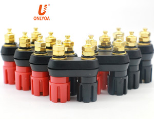 4mm Doppels ch raube Typ Vergoldete Buchse Bananen stecker Buchse Buchse Binde pfosten für Lautsprecher verstärker anschluss - Product Image 1