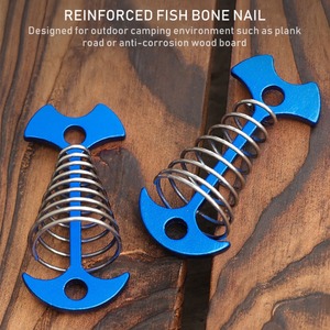 Estacas de Acero Inoxidable para Tienda de Campaña, Tipo Espina de Pescado, de Aleación de Aluminio, 7.7x3.6cm, Anclaje para Toldo, Hebilla para Cuerda de Viento, Mosquetón <span class=keywords><strong>Fijo</strong></span> - Product Image 5