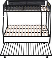 Lits superposés métalliques double étage de haute qualité, noirs, avec rangement, modernes, Xiamen, taille double sur grand lit, pour chambre à coucher, OEM, MOQ 200
