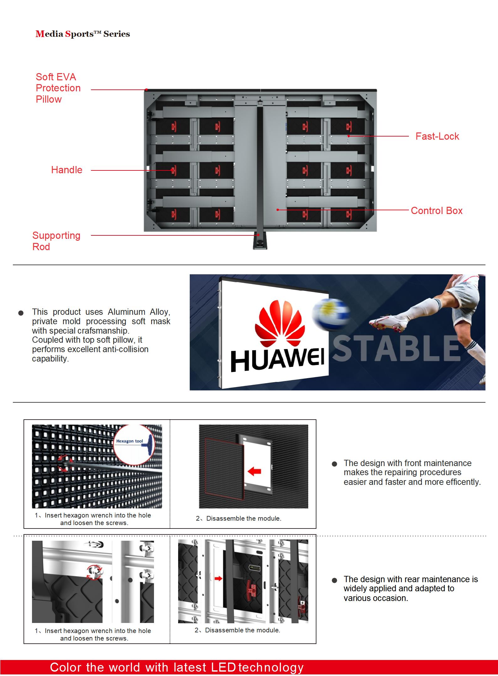 Wraparound Sports LED Display Billboard Modules/Sports Field LED Advertising Display