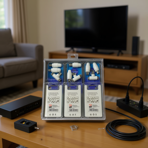 Set di connettori TV a tre vie per assemblaggio cavi - Product Image 2