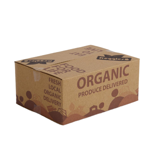 Cajas de Cartón Corrugado Reciclables con Ranuras, Embalaje para Agricultura Orgánica, Laminación Mate Flexográfica Personalizada, Logotipo Personalizado, Envío - Product Image 1