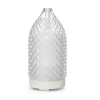 Diffuseur d'arômes en verre 100ML avec lumières LED 7 couleurs, avec fonction veilleuse et couleurs de rêve.