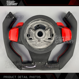 Volante Deportivo de Fibra de Carbono Personalizado Estilo F1 con Agarres de Cuero Perforado para <span class=keywords><strong>BMW</strong></span> <span class=keywords><strong>Z4</strong></span> E89 2010-2017 SDrive 28i <span class=keywords><strong>30i</strong></span> 35is - Product Image 5