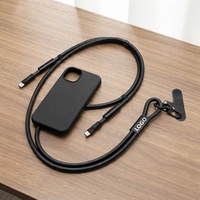 Cordon de téléphone avec câble de charge Type-C, câble bandoulière, câble de charge rapide et de transfert de données Type-C vers Type-C 60W pour tous les appareils Type-C