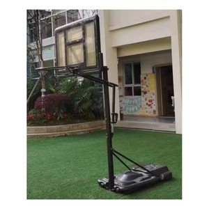 Aro de Baloncesto Ajustable en Altura para Adultos con Ruedas, Equipo de Cancha Móvil para Exteriores, Tablero de Vidrio Templado, Aleación de Aluminio - Product Image 5