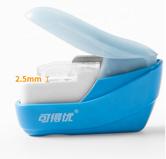 Мини степлер без скоб, безопасный степлер для бумаги, пластиковый степлер без скоб, Портативный степлер без скоб, связующие принадлежности