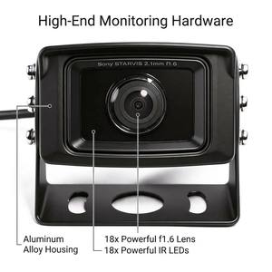 Telecamera di Retromarcia AHD 1080P con Visione Notturna, Angolo Ultra Ampio 155°, 18 LED IR, IP67, in Lega di Alluminio per Camion e Autobus - Product Image 4