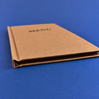 Porte-menu en cuir PU personnalisé, dossier de menu de restaurant à couverture rigide, couverture de menu multi-pages pour hôtel, café, restaurant occidental