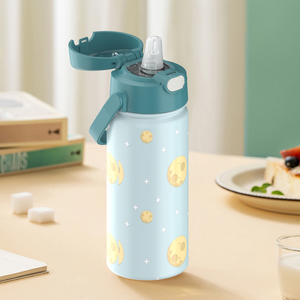 Personalized Cute Water <b>Bottle</b> For Children - 14oz Stainless Steel Vacuum Insulated With Handle 18oz Kids Water <b>Bottles</b> - Product Image 2